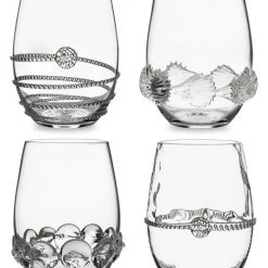 Juliska Heritage 4-Piece Assorted Stemless Wine Glass Set