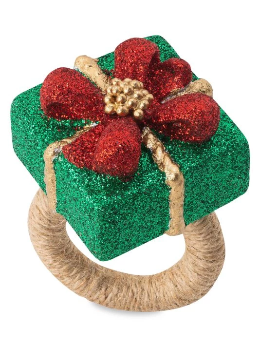 Juliska Berry & Thread Present 4-Piece Napkin Ring Set 3 Juliska Berry & Thread Present 4-Piece Napkin Ring Set