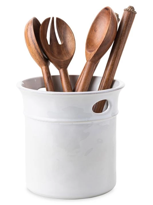 Juliska Puro Whitewash Utensil Crock 4 Juliska Puro Whitewash Utensil Crock - Image 2
