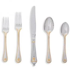 Juliska Berry & Thread 5-Piece Polished Gold Accents Flatware Set