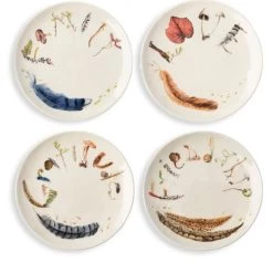 Juliska Forest Walk Set Of Four Sentiments Tidbits Plates