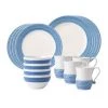 Juliska Le Panier Ceramic 16-Piece Dinnerware Set Grey Mist