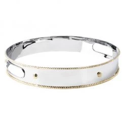 Juliska Periton Round Stainless Steel & Brass Bar Tray