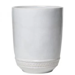 Juliska Le Panier Whitewash Ceramic Wastebasket
