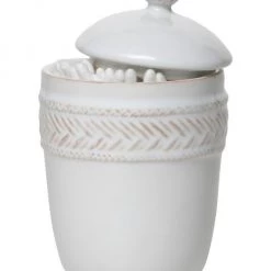 Juliska Le Panier Whitewash Ceramic Lidded Jar