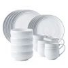 Juliska Bilbao White Truffle Ceramic 16-Piece Dinnerware Set