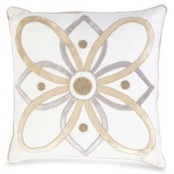 Juliska Berry & Thread Gold & Silver Embroidered Pillow