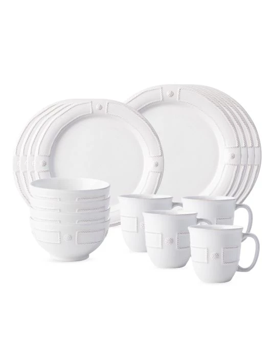 Juliska French Panel Whitewash 16-Piece Dinnerware Set 3 Juliska French Panel Whitewash 16-Piece Dinnerware Set