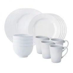 Juliska Quotidien White Truffle 20-Piece Dinnerware Set