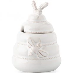 Juliska Clever Creatures Henrietta Whitewash Honey Pot