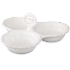 Juliska Ceramic Triple Serving Dish