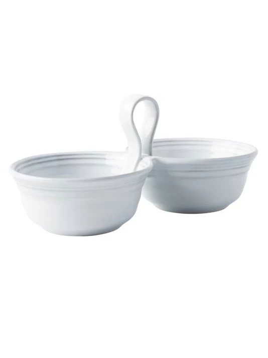 Juliska Bilbao Ceramic Two-Bowl Server 4 Juliska Bilbao Ceramic Two-Bowl Server - Image 2