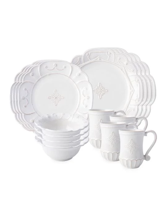 Juliska Jardin Du Monde Whitewash 16-Piece Dinnerware Set 3 Juliska Jardin Du Monde Whitewash 16-Piece Dinnerware Set