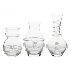 Juliska Sales 46 Juliska 3-Piece Glass Bud Vase Set
