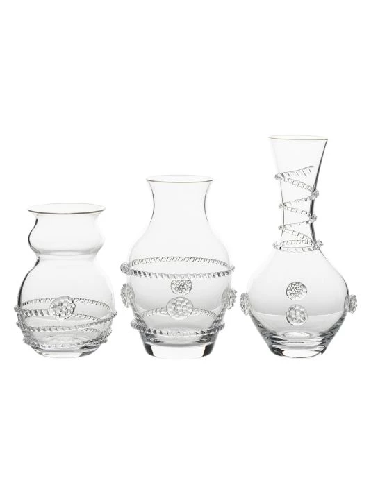 Juliska 3-Piece Glass Bud Vase Set 3 Juliska 3-Piece Glass Bud Vase Set