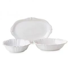 Juliska Berry & Thread Whitewash 3-Piece Serving Bundle Set