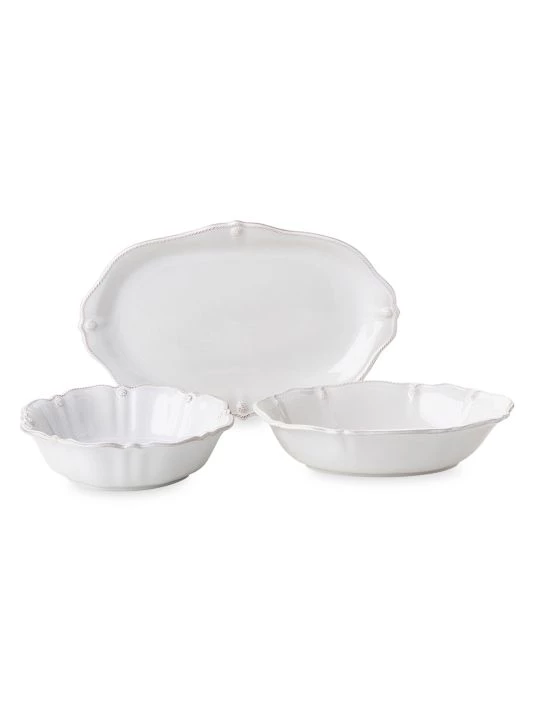 Juliska Berry & Thread Whitewash 3-Piece Serving Bundle Set 3 Juliska Berry & Thread Whitewash 3-Piece Serving Bundle Set