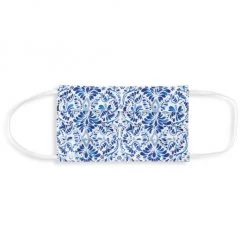Juliska Iberian Firenze Delft Reversible Face Mask
