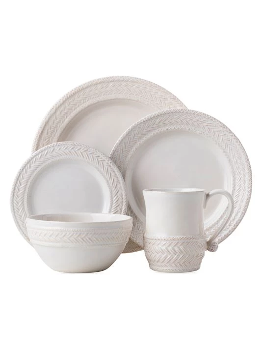 Juliska Le Panier Whitewash 5-Piece Place Setting Set 3 Juliska Le Panier Whitewash 5-Piece Place Setting Set