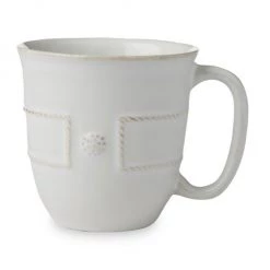 Juliska Berry & Thread French Panel Whitewash Coffee Cup