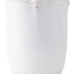 Juliska Berry & Thread Whitewash Ceramic Waste Basket