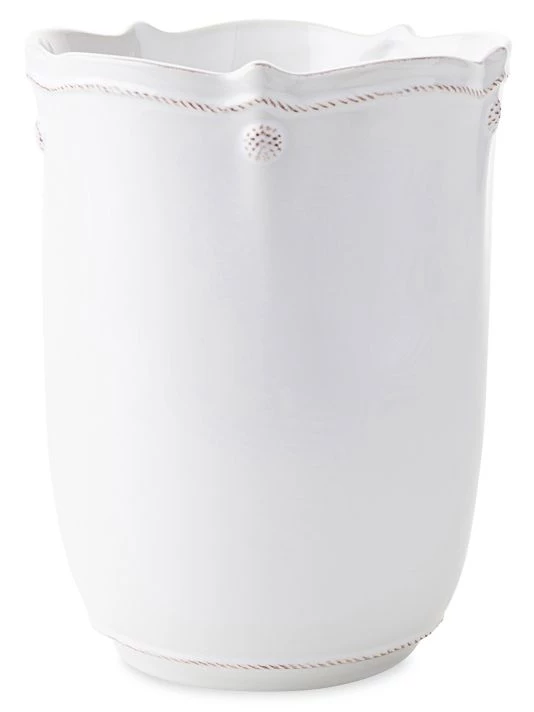 Juliska Berry & Thread Whitewash Ceramic Waste Basket 2 Juliska Berry & Thread Whitewash Ceramic Waste Basket