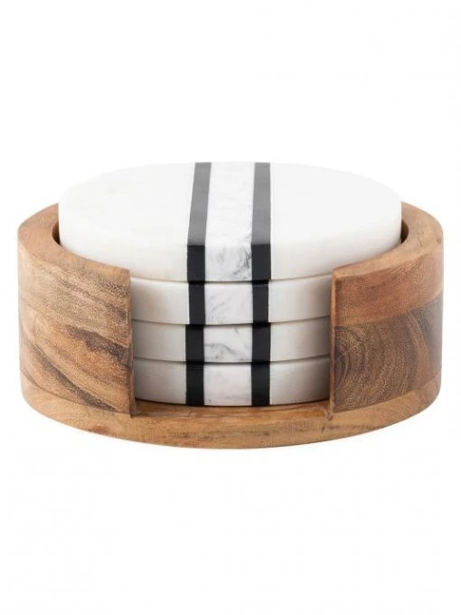 Juliska Stonewood Stripe 5-Piece Coaster Set 2 Juliska Stonewood Stripe 5-Piece Coaster Set -Juliska Sales unnamed file 894