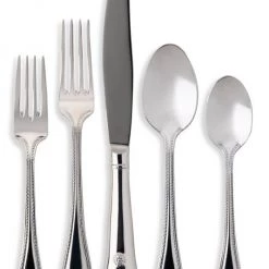 Juliska Berry & Thread Polished Silver 5-Piece Stainless Steel Place Setting Set