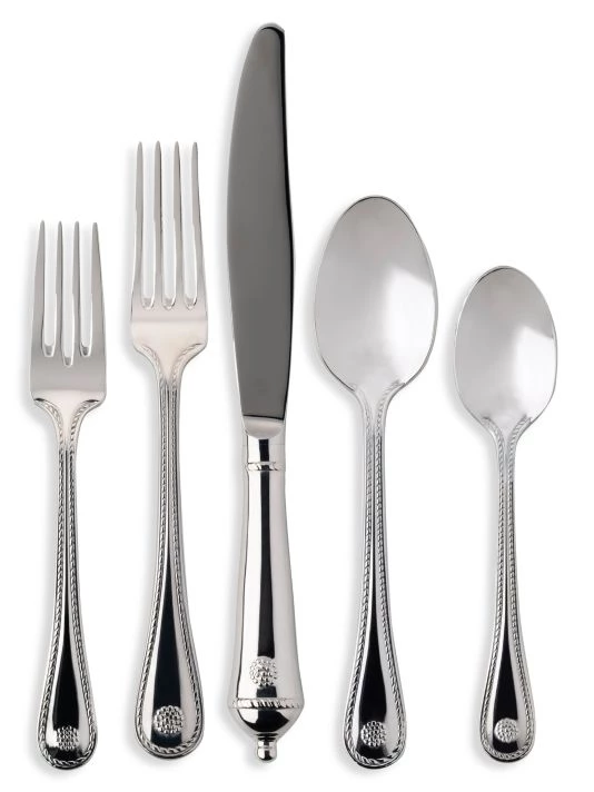 Juliska Berry & Thread Polished Silver 5-Piece Stainless Steel Place Setting Set 3 Juliska Berry & Thread Polished Silver 5-Piece Stainless Steel Place Setting Set